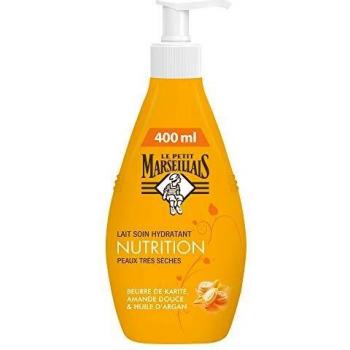 Le Petit Marseillais Loción Nutrición Piel Seca/manteca de karité y de almendras dulces 400ml bomba de aceite de argán