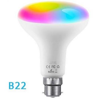 Bombilla LED inteligente RGB de 10W con WiFi y atenuador E27/E26/B22, compatible con Smart Life, Tuya, Alexa y Google Home