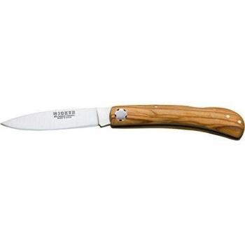 Joker NO42 Razor Cuchilleria NO42-Navaja artesana, cachas en Madera de Olivo, Hoja, Unisex, 7 cm