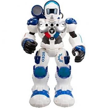 Xtrem Bots - Patrol Policía, Robot Juguete Teledirigido, Robots para Niños, 50 Acciones Programables, Función Espía, Juguetes Robotica 5 Años O Más