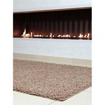 Alfombra pelo largo taupe 120x170 cm Benuta