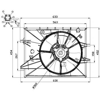 Ventilador de refrigeración del motor NRF 47671