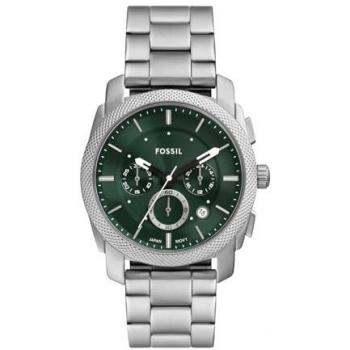 Fossil Machine Chronograph FS6079 Men's Stainless Steel Watch with Green Dial