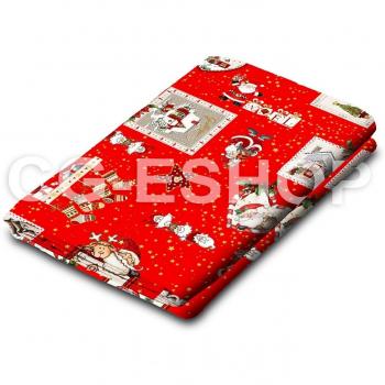Mantel Algodón Santa Claus roja Navidad 140 x 140/180/240/300/360 90 x 90 Camino