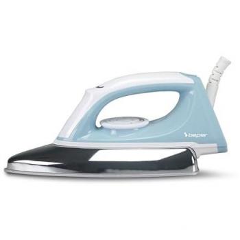 Plancha en Seco Beper P204FER250 - 1300W, Suela Antiaderente, Termostato Regulable, Cable Giratorio y Antiarugas
