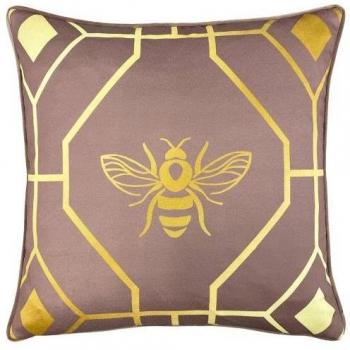 Funda de cojín geométrico Furn Bee Deco Blush One Size