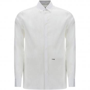 Dsquared2 Men's Stretch Cotton Shirt, White, Size 52, S74DM0659S44131 Color 100