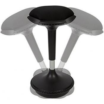 Uncaged Ergonomics WOBBLE STOOL Standing Desk Office and Bar Stool - Black-P, color negro