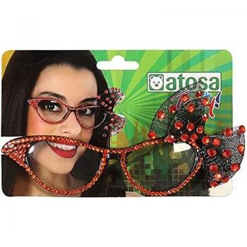 Gafas Rojo Brillantes Lazo