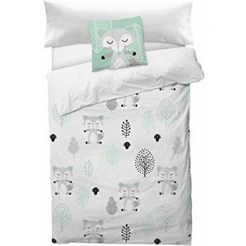 NORKIDS Funda nórdica Nordic Fox Green Cama 90