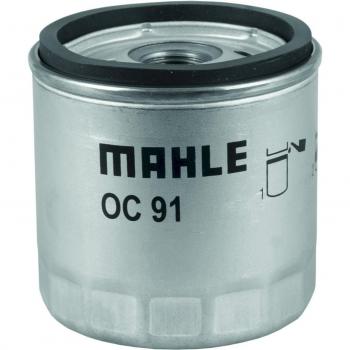 Filtro de aceite MAHLE ORIGINAL OC 91D1 enroscable, compatible con múltiples vehículos, alta eficiencia de filtración, diseño robusto para resistencia a la presión y temperaturas extremas