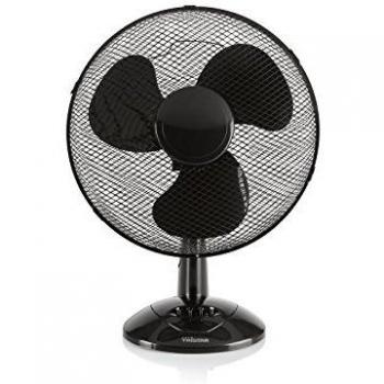 Ventilador de Mesa Tristar VE-5979, 40cm Diámetro, 3 Velocidades, Oscilante con Ángulo Ajustable de 25°, Asa para Transporte y Protección contra Sobrecalentamiento, 45W - Color Negro
