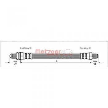 Metzger 4112500 Tubo flexible de frenos