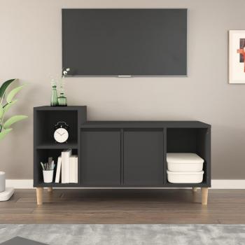 Mueble para TV de madera contrachapada negro 100x35x55 cm - Mueble de salón, Mesa de TV, Mueble tele