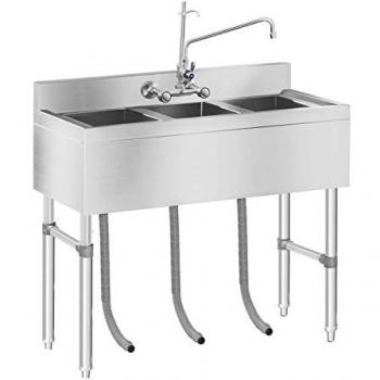 Fregadero industrial Royal Catering - 3 cubetas - 100 x 50 x 97 cm