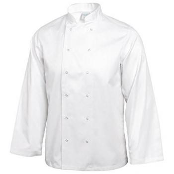 Chaqueta de cocina unisex blanca Vegas de manga larga - Talla XXL - Paquete para catering
