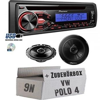 VW Polo 9N - Pioneer Radio DEH-1800UBB & 16cm Lautsprecher TS-G1733i - Einbauset