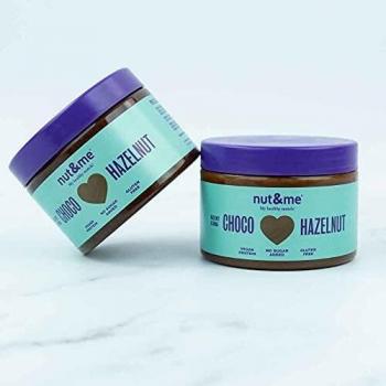 Crema de avellanas y cacao 600 gr nut&me | Dieta Keto | 100 % Natural | 3 ingredientes: Cacao, avellana y dátil | Sin Azúcar | Repostería | Sin Aditivos | Vegano | Pack 2x300 gramos
