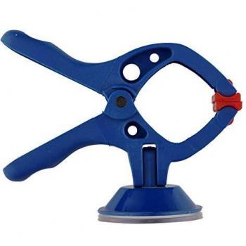 wolfcraft Juego de pinzas con resorte con ventosa microfix, 2 piezas I 3638100 I Útil en todos los hogares: para uso en bricolaje, jardín, coche y ocio