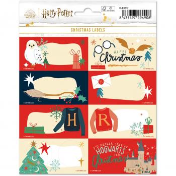 Etiquetas adhesivas Navidad Harry Potter Erik rojo