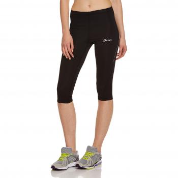 Asics Knee Tight - Mallas para mujer, color negro, talla S