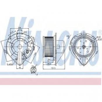 Ventilador habitáculo NISSENS 87066 - Interior blower, compatible con diversas marcas de vehículos, diseñado para proporcionar un flujo de aire óptimo en el interior del automóvil, fácil instalación, alta durabilidad y rendimiento eficiente