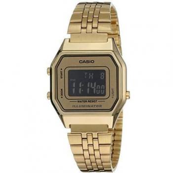 Casio la680wga9bzclock with quartz movement for women gold colour