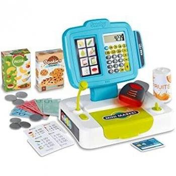Caja registradora con calculadora y accesorios