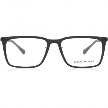 Emporio Armani EA3169F Asian Fit 5042 Men's Eyeglasses Black Size 55 - Frame Only with Blue Light Block Available