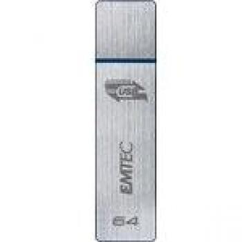 Emtec S550 - Memoria USB (Gris, USB 3.0, 105 x 10 x 140 mm, Tapa, Metal, Windows 7 / Vista / XP, MAC OS 10.4+)