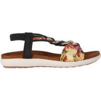 Sandalias Planas Chika10 CANELITA 04 Negro