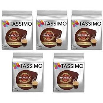 TASSIMO Marcilla Café Espresso, 5 x 16 cápsulas