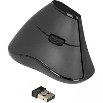 Ratón ergonómico vertical óptico inalámbrico 2,4 GHz de 5 botones - Silencioso para diestros