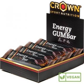 Crown Sport Nutrition Energy Gum Bar Cola + Cafeína, 12 x 30 gr