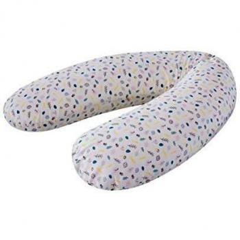 Träumeland T040837 - Cojín de lactancia con funda de algodón y relleno fino y silencioso