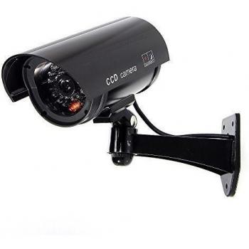 Camaras - TOOGOO(R)4 paquetes al aire libre / Camaras de seguridad simuladas con el centelleo de vigilancia CCTV Luz (Negro)