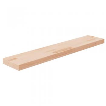 Tabla estantería de madera maciza de roble sin tratar 100x20x4 cm color marrón