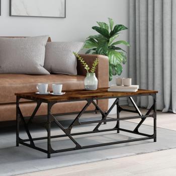 Mesa baja de roble ahumado 100x50x40 cm madera multicapa
