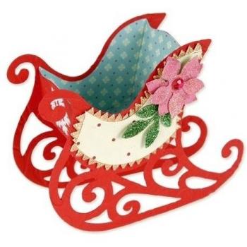 Ellison Europe Sizzix Bigz Brenda Walton - Troquel, diseño de trineo navideño, multicolor