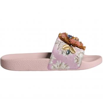 Dolce & Gabbana Pink Crystal Slide Sandals Beach Shoes - EU39/US8.5, Size: 6 UK, Size: 9 US