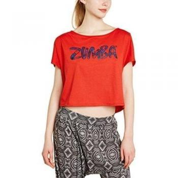 Zumba Fitness Tri-Me Boxy - Camiseta para mujer, color rojo, talla XXL