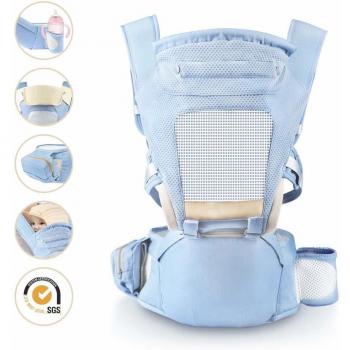 Mochila Portabebés Ergonómico Portabebe Multiposición Ajustable Marsupios Portabebés de Algodón Puro para Niños Pequeños Recién Nacidos 0 a 36 Meses