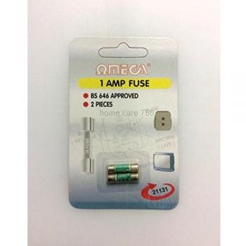 Fusibles de enchufe eléctrico de seguridad de 1 amperio Reino Unido, 1 A, paquete de 2 unidades
