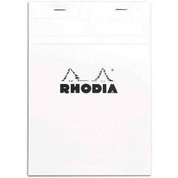 Bloc de notas Rhodia N°16, DIN A5, cuadriculado 5x5, 80 hojas, blanco