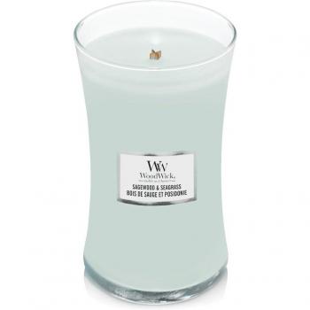 Woodwick Sagewood & Seagrass Scented Candle with Wooden Wick 609 g