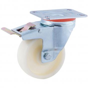 Rueda Giratoria Ø125mm con Freno de Poliamida Nylon CR90803 AFO