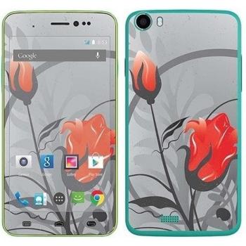 Royal adhesivo RS.100766 autoadhesivo para Wiko Lenny con diseño Red Flowers