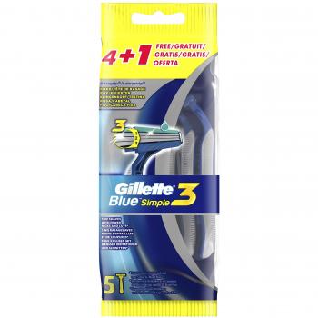 Cuchillas de Afeitar Desechables Gillette Blue3 Simple 5 Piezas
