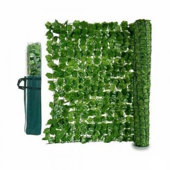 Valla de Jardín Hojas 1 x 3 m Verde Claro Plástico (4 Unidades)