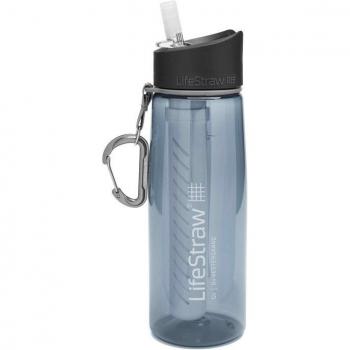 Botella con filtro Lifestraw Go Tritan Renew 650ml Gris oscuro